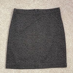 Loft Herringbone Tweed Shift Skirt Size 0